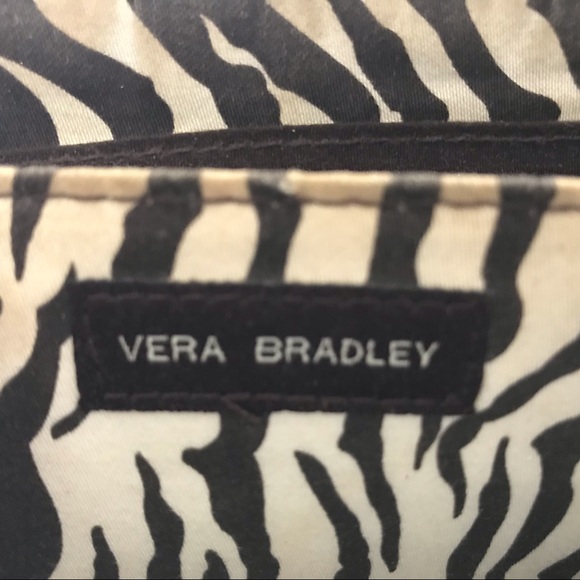 Vera Bradley Quilted Brown Zip Around Wallet 8” x 4” - Picture 6 of 10